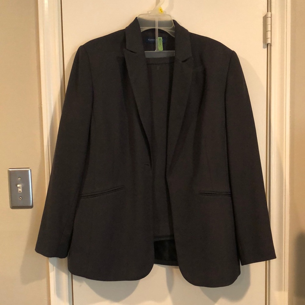 Karen Scott grey skirt suit size 12.